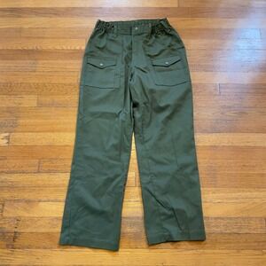 VTG 80s 90s Boy Scouts of America Uniform Pants Olive Green Cargo 32x32 USA